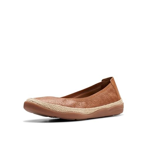 Clarks Collection Women's Elaina Rae, Tan Leather, 9.5 Medium US