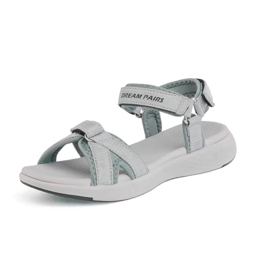 DREAM PAIRS Women's Sport Athletic Sandals Outdoor Hiking Sandals,Size 5,Grey,QDL19001L