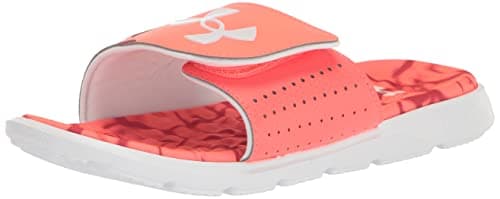 Under Armour Men's Ignite Pro Graphic Slide, (800) After Burn/Gray Mist/Gray Mist, 18, US