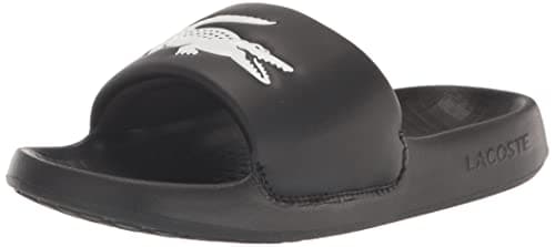 Lacoste Women's Serve Slide, Black/White, 10