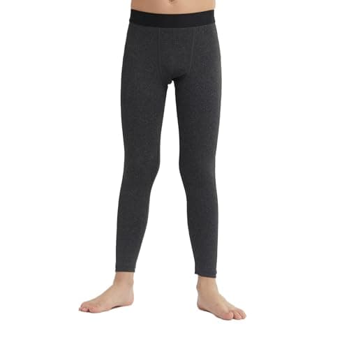 Sanke Youth Boys Football Compression Pants Sports Running Stretch Baseball Leggings Athletic Tights Baselayer for Kids Dark Gray