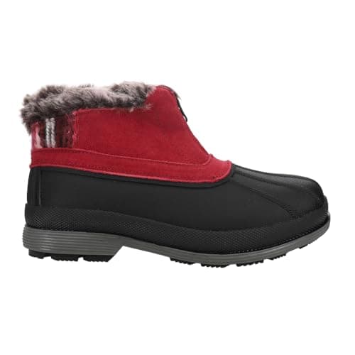 Propét Womens Lumi Ankle Zip Snow Boot, Berry, 7.5 XX-Wide US