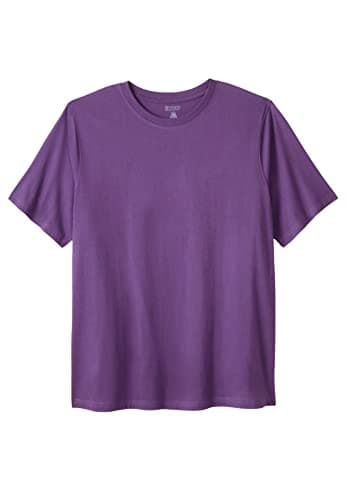 KingSize Men's Big & Tall Shrink-Less Lightweight Crewneck T-Shirt - 7XL, Vintage Purple