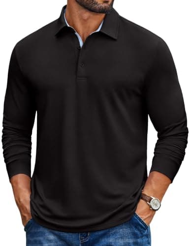 COOFANDY Men's Casual Polo Shirts Fashion Collared Shirts Classic Golf Polo