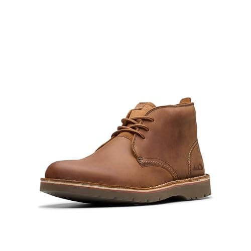 Clarks Collection Men's Eastridge Mid Chukka Boot, Light Brown Leather, 7 Medium US