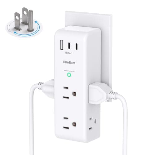 Surge Protector Outlet Extender with Rotating Plug, Multi Plug Wall Outlet