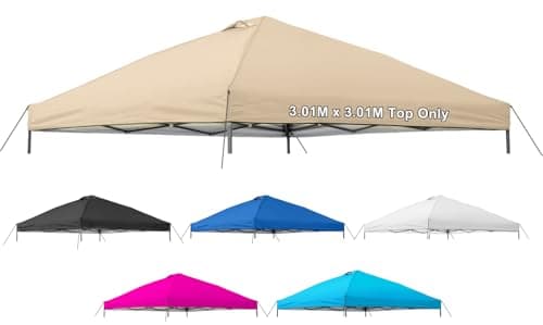 Jorohiker 10x10ft Canopy Replacement Top Cover with Air Vent -Top Only