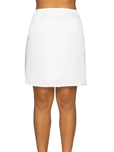 Vanity Fair womens Everyday Layers Single Slit Half Slip, Star White, M (20" Length)