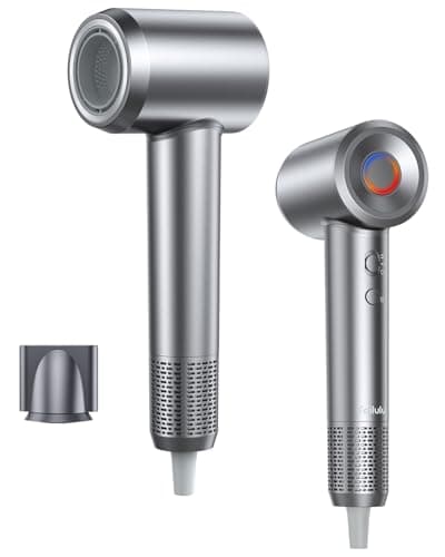 Hair Dryer, 160000 RPM High-Speed Ionic Blow Dryer Portable Professional Lightweight Hair Dryers with 200 Million Negative Ions, Fast-Drying, Quiet Hair Dryer with Nozzle for Travel, Home, Salon（HF03）