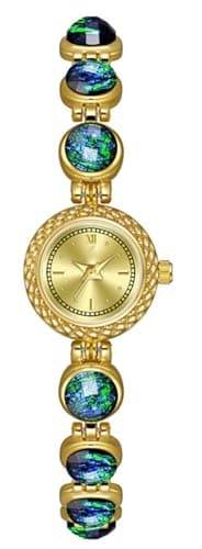 ADSBIAOYE Women's Watches Luxury Vintage Crystal Diamond Bracelet Watch Ladies Fashion Dress Quartz Wrist Watch Stainless Steel Waterproof Gift Watch (Gold)