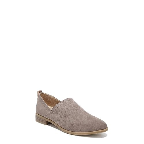 Dr. Scholl's Shoes Women's Ruler Slip-On Loafer, Taupe Grey Microfiber, 9