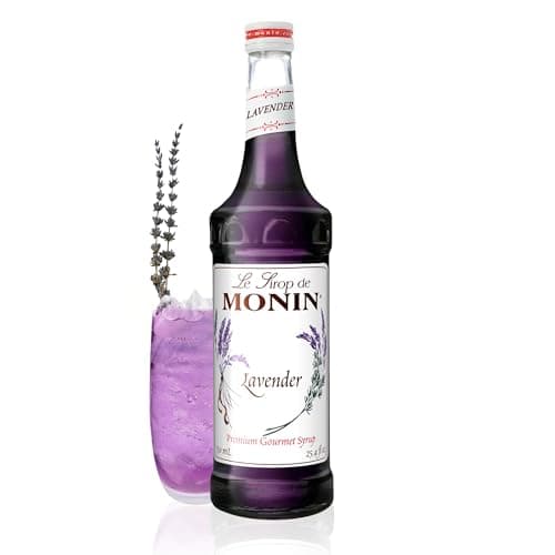 Monin Lavender Syrup for Drinks - Gluten Free, Kosher - 750 ml / 25.4 fl oz
