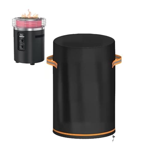 Fire Pit Cover for Ninja Fireside 360 Outdoor Heater, Upgraded Waterproof Taped Seams & Reflective Strip, 600D Heavy Duty Firepit Cover with Dual Handles, Weather Resistant, 24 * 29in