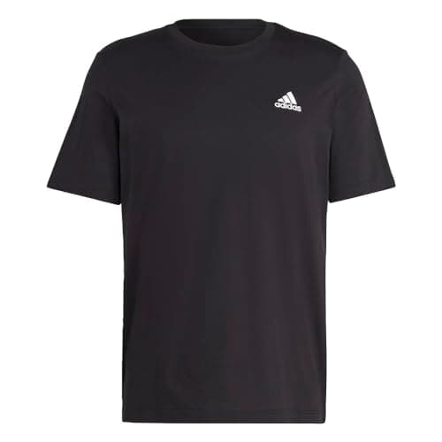 Adidas Mens Essentials Single Jersey Embroidered Small Logo T-Shirt, Black, XX-Small, Short
