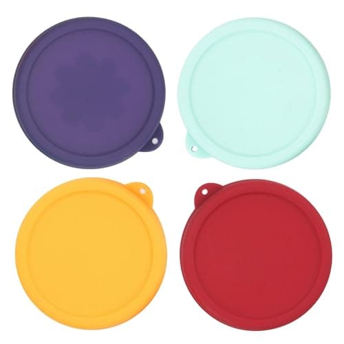 Kiicii 1 Cup Round Silicone Storage Cover Lids Replacement for Anchor Hocking and Pyrex 7202-PC Glass Bowls (Container not Included) (Mix) 4 Pack