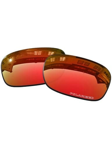 OOWLIT Replacement Lenses Compatible with Oakley Fuel Cell OO9096 Sunglass Fire Polarized