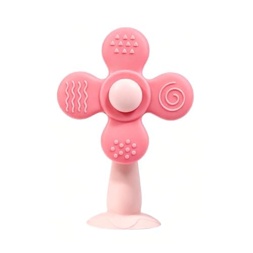 Baby Teething Toys, 2-in-1 Silicone Teether & Montessori Sensory Rattle, BPA-Free Food Grade Teether for Babies 6-18 Months, Easy-Grip Infant Toy for Teething Relief