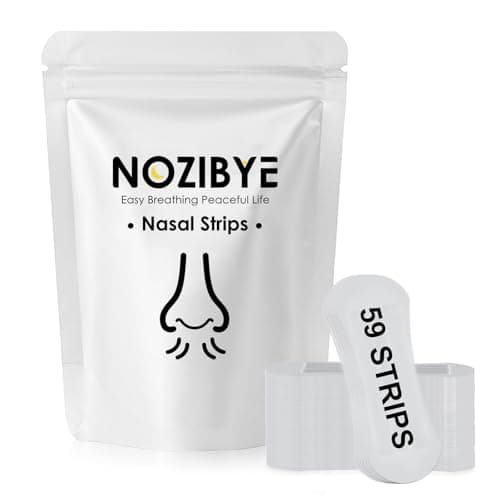 Nozibye Nasal Strips, Nose Strips for Breathing - 59 Strips, Clear