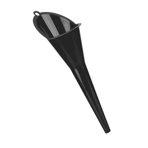FALVFUN Car Oil Funnel, Wide-Mouth Hands-Free Vehicle Engine Fuel Filler Funnel with Long Neck, Multi-Purpose Automotive Oil Change Tool for Filling Diesel Water Fuel, Universal Fit (Black/Large)