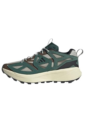 Adidas Mens Kantai Trail Sportswear, Putty Grey/Black/Collegiate Green, 8.5