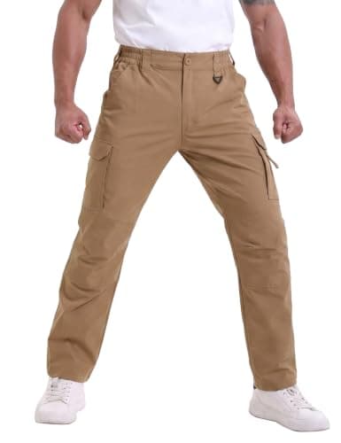 NATUVENIX Men's Tactical Pants Ripstop: Water Resistant