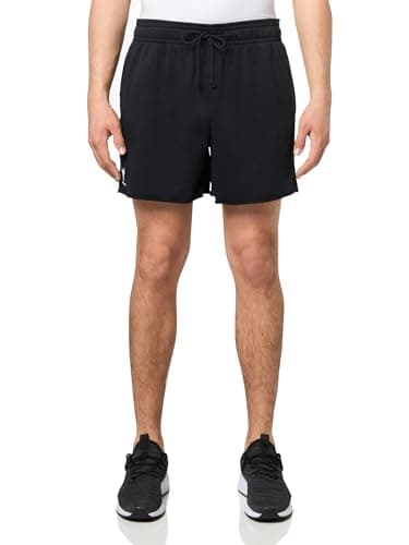 Under Armour Men's Project Rock Terry Shorts, (002) Black / / White, X-Small