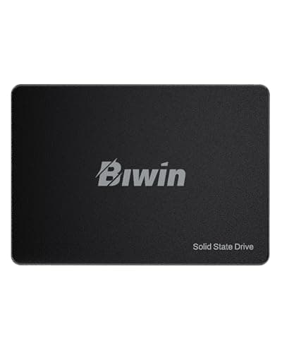 BIWIN M100 SATA SSD 256GB, 2.5" Internal SSD, Up to 560MB/s, Internal Solid State Drives 2.5 Inches SSD SATA III 6Gb/s, Laptop and PC Compatible, Office Work School