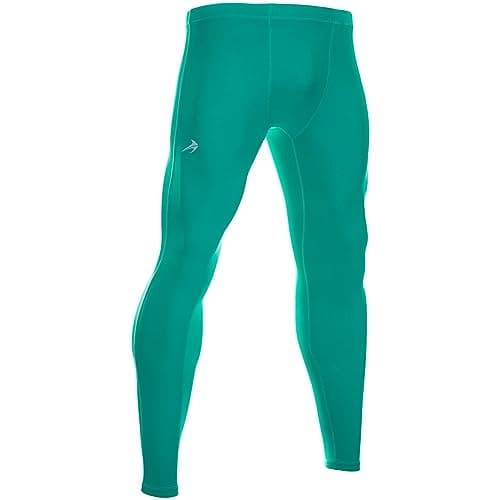 CompressionZ Men's Compression Pants for Workout, Sports | Base Layer Running Tights Leggings(Green, X-Large)