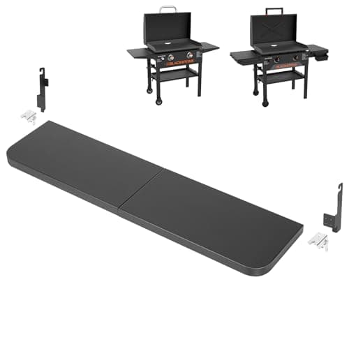 Utheer Upgraded Folding Front Shelf for Blackstone 28 Inch Griddle 1883 2415 2311 2269 1883 2147 1885, Heavy-Duty 29" × 7" Steel Prep Table, 60 lb Load, Space-Saving Fold-Flat Work Surface