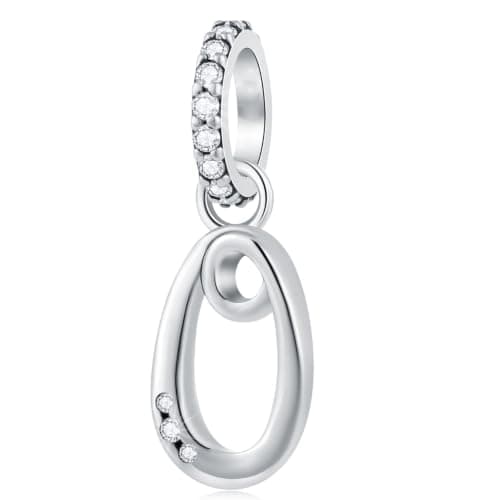 CRISNATA Letter O Charms Initial Pendant, Fit Pandora October Name Bracelet
