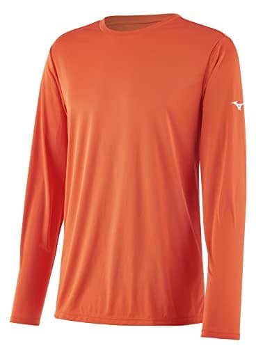 Mizuno Men's NXT Long Sleeve Tee, Orange, X-Small