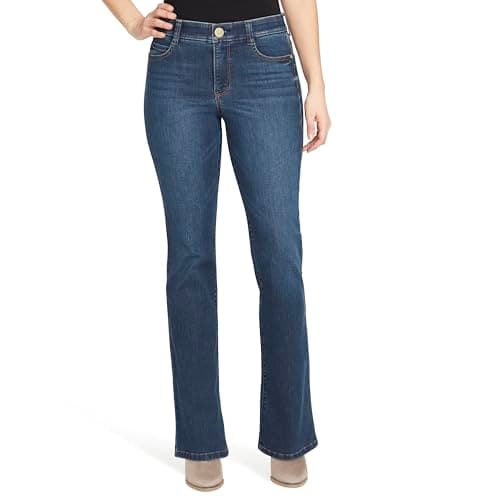 Vintage America Blues womens F'ab Body Sculpt Boot Cut Denim Jeans, Moon Lit, 2 US
