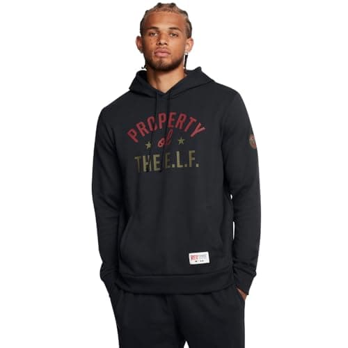 Under Armour Men's Project Rock Red One E.L.F. Hoodie, (001) Black / / White, X-Large