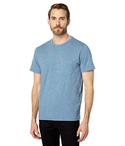 Levi's Men's Classic Pocket Tee, Indigo Wash Heather, Small