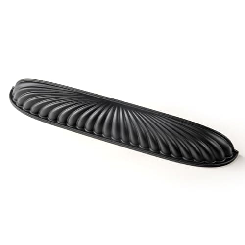 Goo-Ki Modern 7.6''(192mm) Hole Centers Matte Black Cabinet Pulls,Accessible Luxury Zinc Alloy Din Cup Cabinet Pulls with Modern Style,6 Pack
