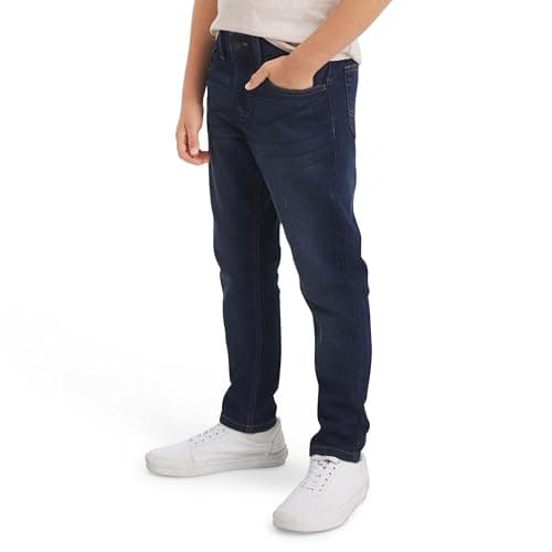 Lee Boys' 5 Pocket Straight Fit Stretch Waist Denim Jeans, Dan Wash, 8