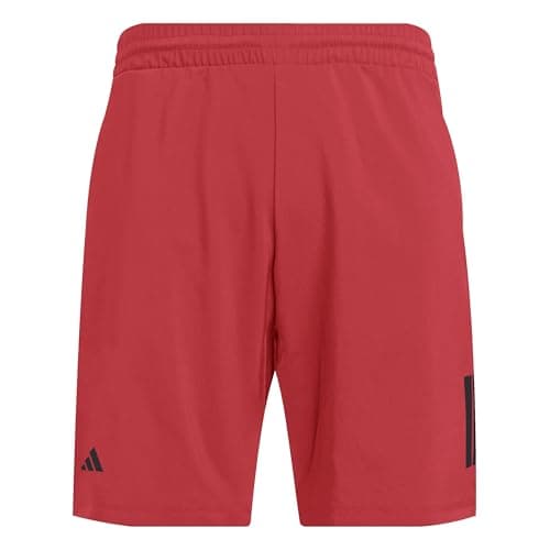 Adidas Men's Club Tennis Climacool 3-Stripes Shorts, Semi Lucid Red, X-Small/9" Inseam