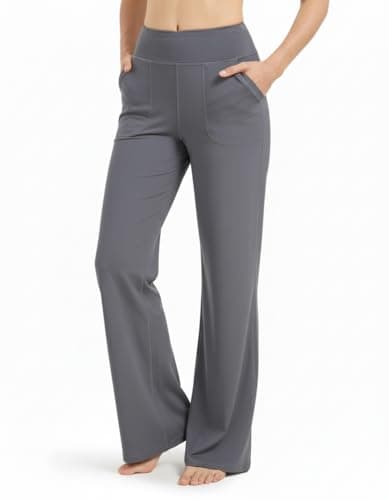 Zylioo 34"/32" Inseam Women Long Wide Leg Pants Tall Yoga Trousers with Pockets Comfy Casual Lounge Sweatpants