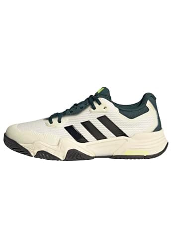 adidas Men's Solematch Control 2 Tennis, Off White/Silver Metallic/Aurora Ivy, 10