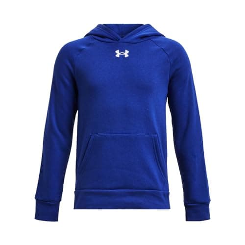 Under Armour Boys Rival Fleece Hoodie, (400) Royal / / White, X-Large