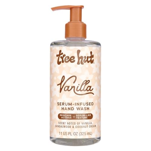 Tree Hut Vanilla Serum Infused Hand Wash, Nourish & Hydrate Hands, Strengthening Skin Care, Long-Lasting Scent, Cleanse & Lock in Moisture, Cermamides, 11 fl oz