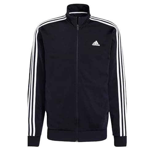 Adidas Mens Warm-up Tricot Regular 3-Stripes Track Jacket Ink/White X-Large