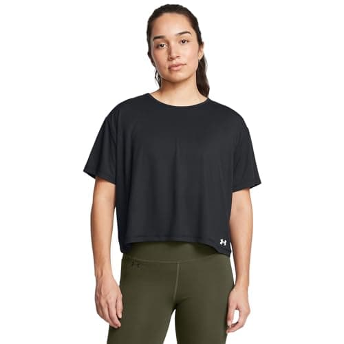 Under Armour Womens Motion Short Sleeve T Shirt, (003) Black / / White, XX-Large