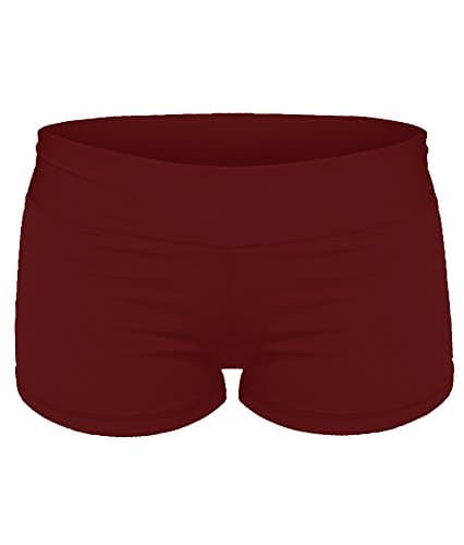 Epic MMA Gear Yoga Shorts - Booty Shorts 2" Inseam (X-Large, Burgundy)