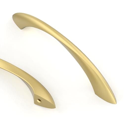 Asidrama 10 Pack 5 Inch(128mm) Brushed Gold Cabinet Pulls Cabinet Handles Cupboard Handles Kitchen Cabinet Hardware for Cupboard Drawer Pulls