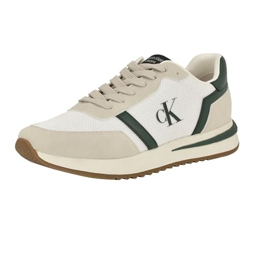 Calvin Klein Men's Picio White/Dark Green 7 Medium