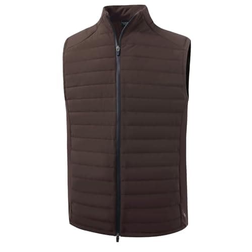M MAELREG Men's Puffer Vest Zip Up Lightweight Vest Outerwear with Pockets Winter Warm Sleeveless Jacket for Golf
