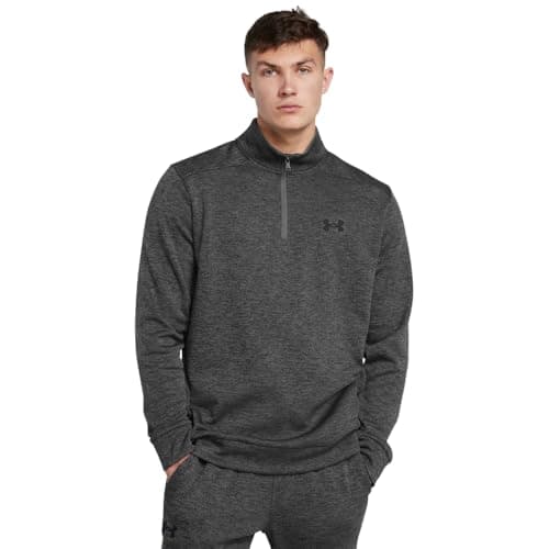 Under Armour Men's Armour Fleece Twist Quarter Zip, (026) Castlerock / / Black, Medium
