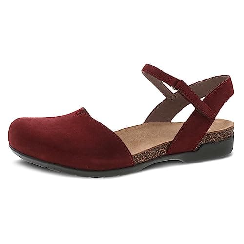 Dansko Rowan Sandal for Women – Memory Foam and Cork Footbed for Comfort and Arch Support – Lightweight Rubber Outsole for Long-Lasting Wear Cinnabar 8.5-9 M US