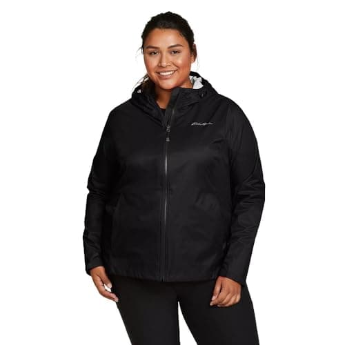 Eddie Bauer WR CLOUD CAP RAIN JACKET:BLCK, M,